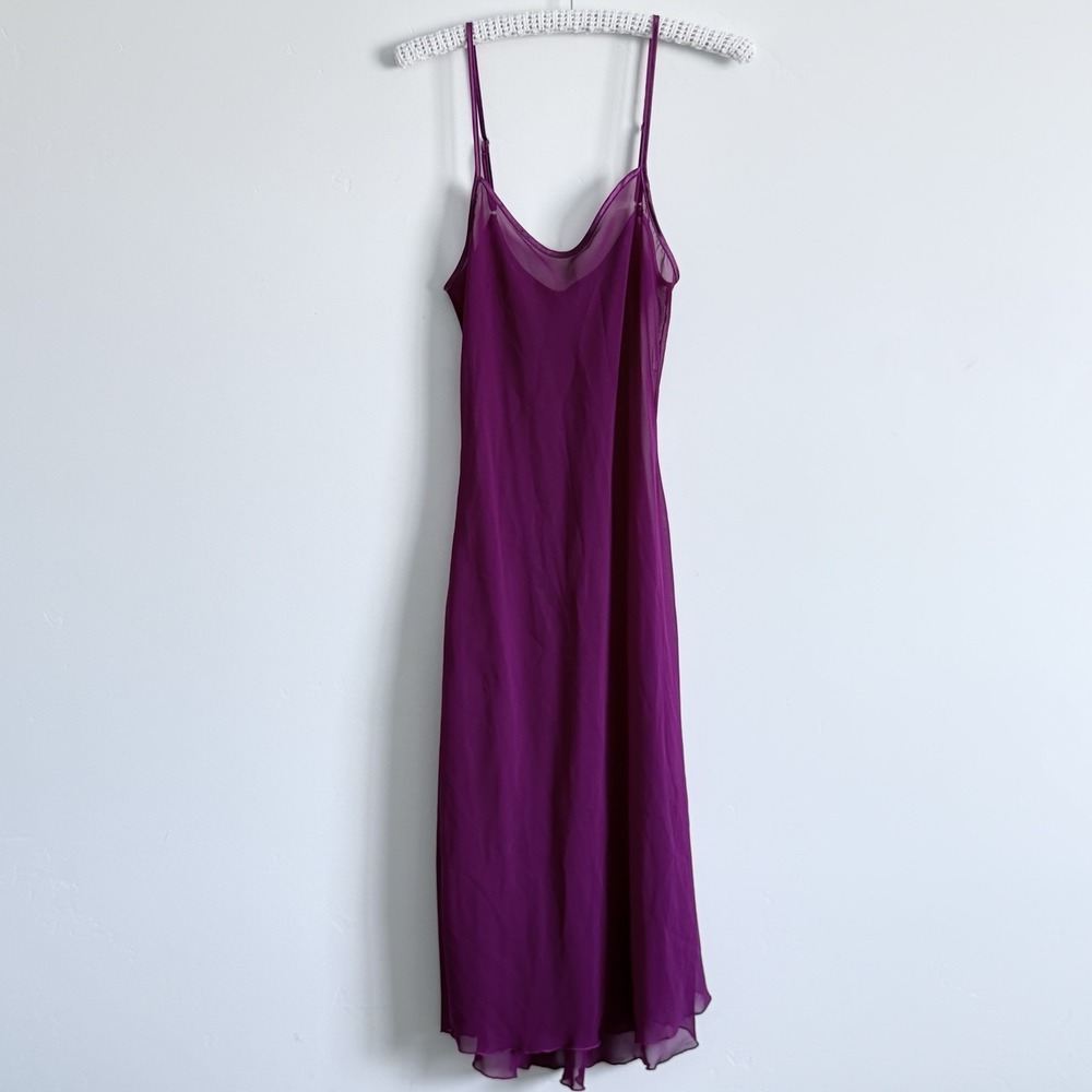 Sheer Slip Dress S Pink Shell Y2K Lingerie Feminine Coquette Fairy Grunge Layer